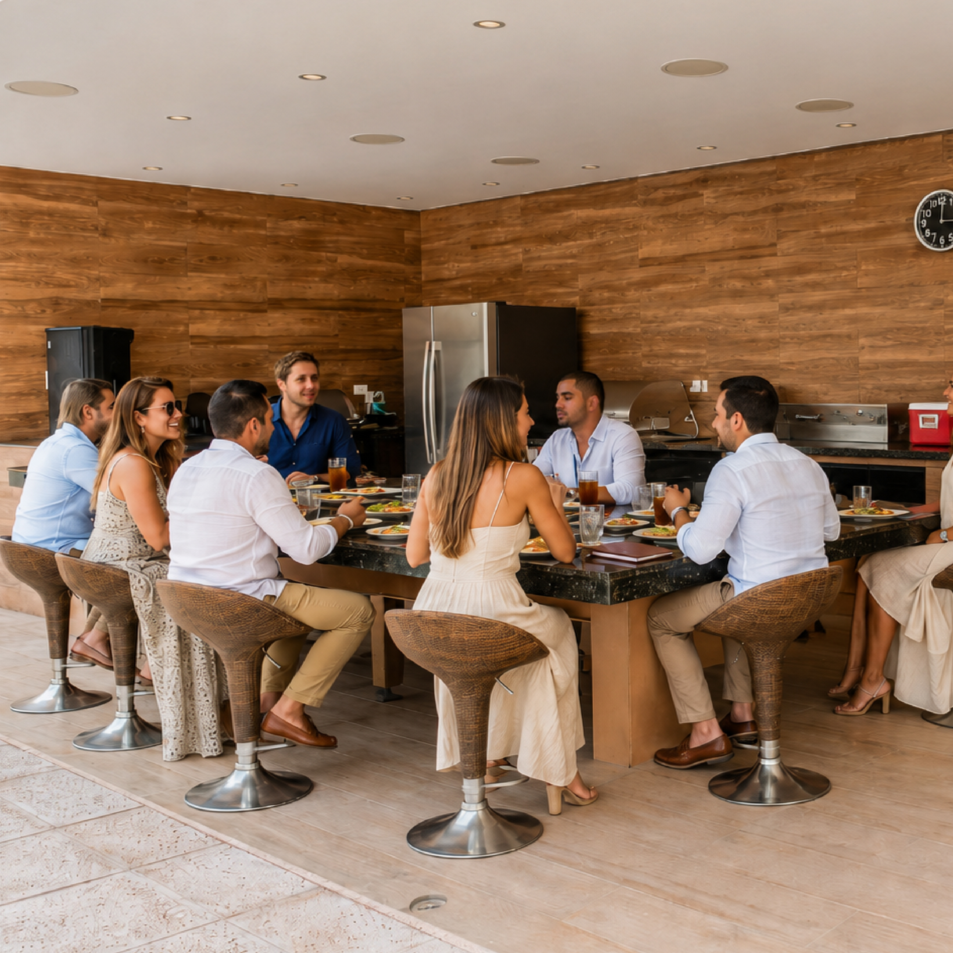 Retiro corporativo en una sala de reuniones de lujo